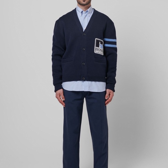 HUGO BOSS Russell Athletic Cotton Knitted Cardigan | NWT | Medium - Picture 2 of 9